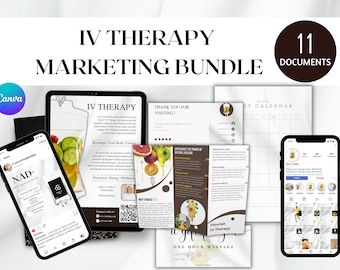 Iv Therapy Marketing Bundle - Canva Editable
