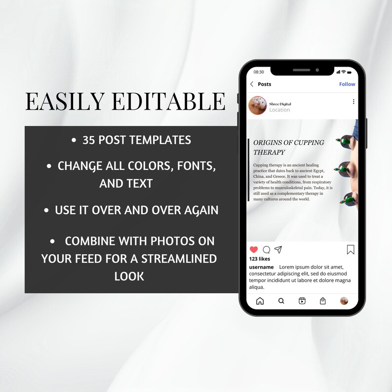 Cupping Therapy Canva Templates