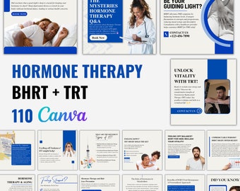 Hormone Therapy Canva Templates | BHRT + TRT Instagram Content