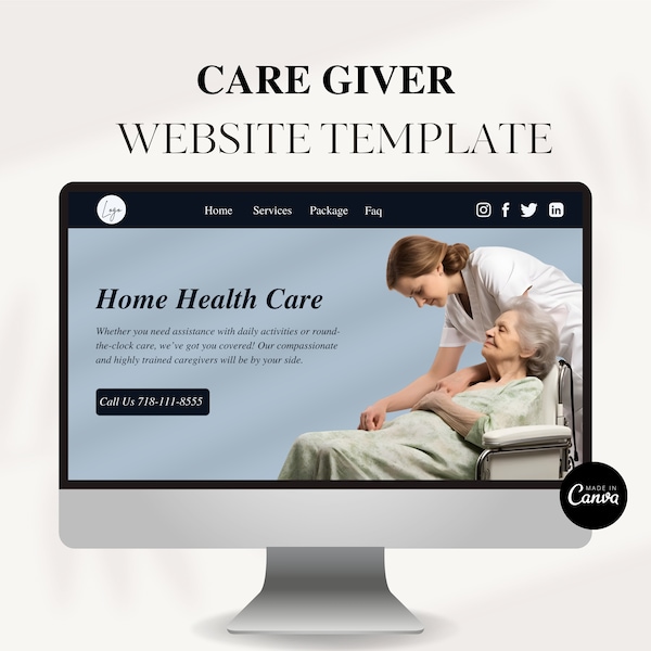 Care Giver Website Templates | Home Care Business Web Template | Website For Care Giver| Home Health Care | Non Medical Care |Caregiving