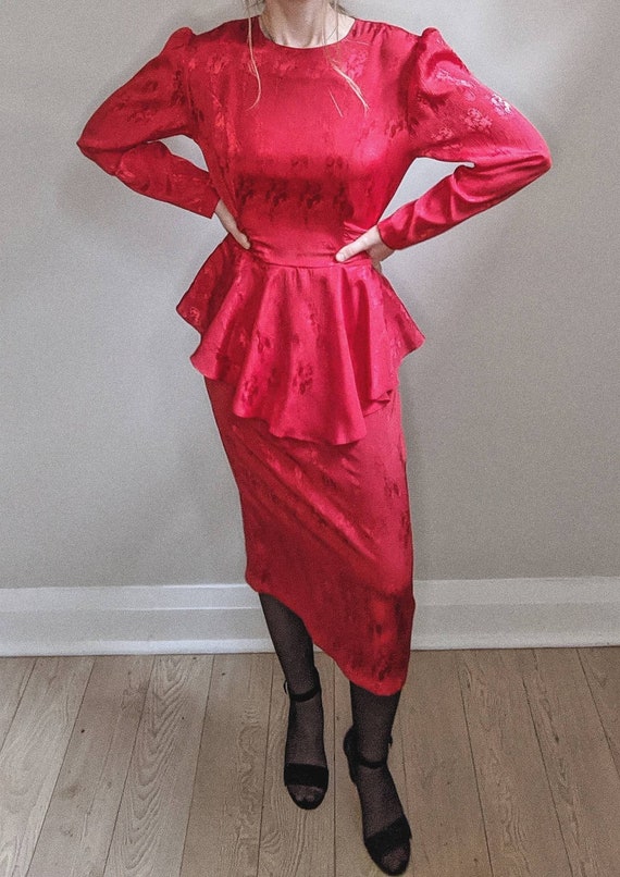 Vintage 1980's Red Dress