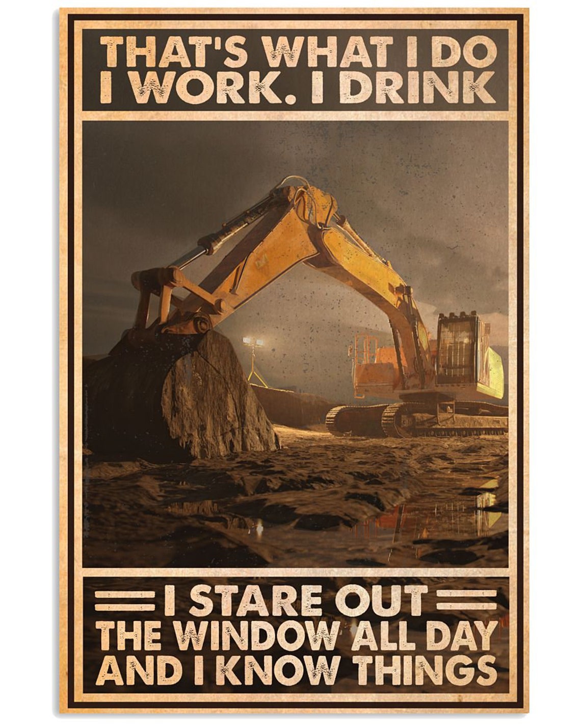 Heavy Equipment Poster No Frame/Canvas With FrameGift For Etsy