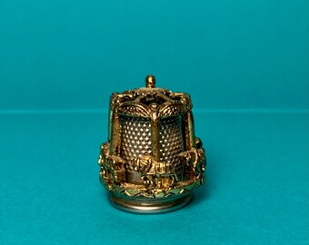 Vintage Franklin Mint Carousel Clock Dome Covered Battery Etsy