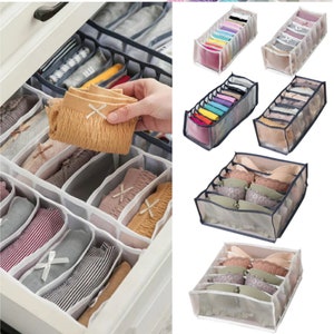 Underwear organizer, multi-compartment underwear box, Storage box with 6/7/11Compartements