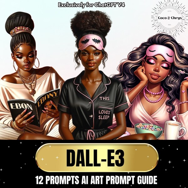 Dall-E3 & ChatGPT v4 Ai Art Prompt Guide | 12 Sample Prompt | Rest and Relaxation Beauties| Prompt Guide Set One| Customizable Prompts