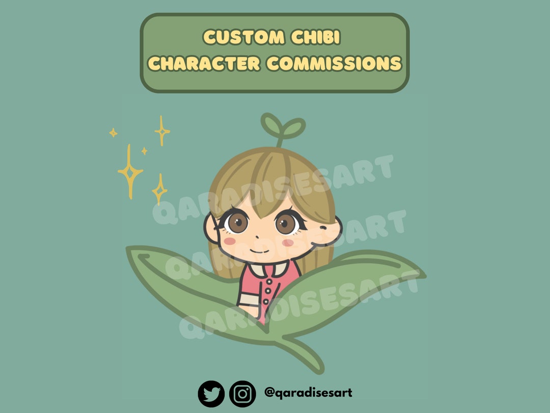 Chibi Character Commissions Cute Kawaii Cartoon Profile - Etsy