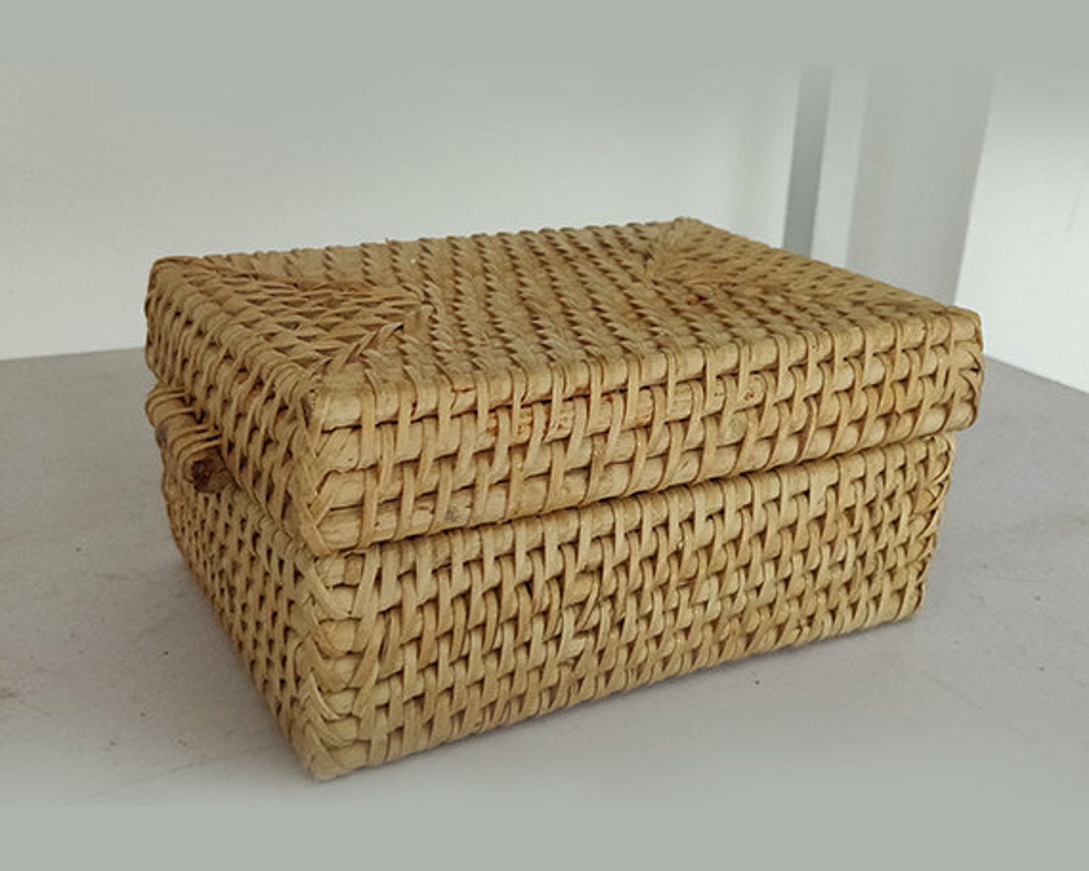 Cane woven Mini Storage box Jewelry Box Eco Friendly Etsy