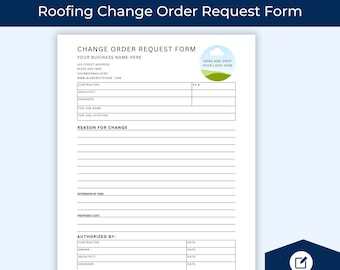 Change Order Request Form Template, Contractor, Construction, Builder ...