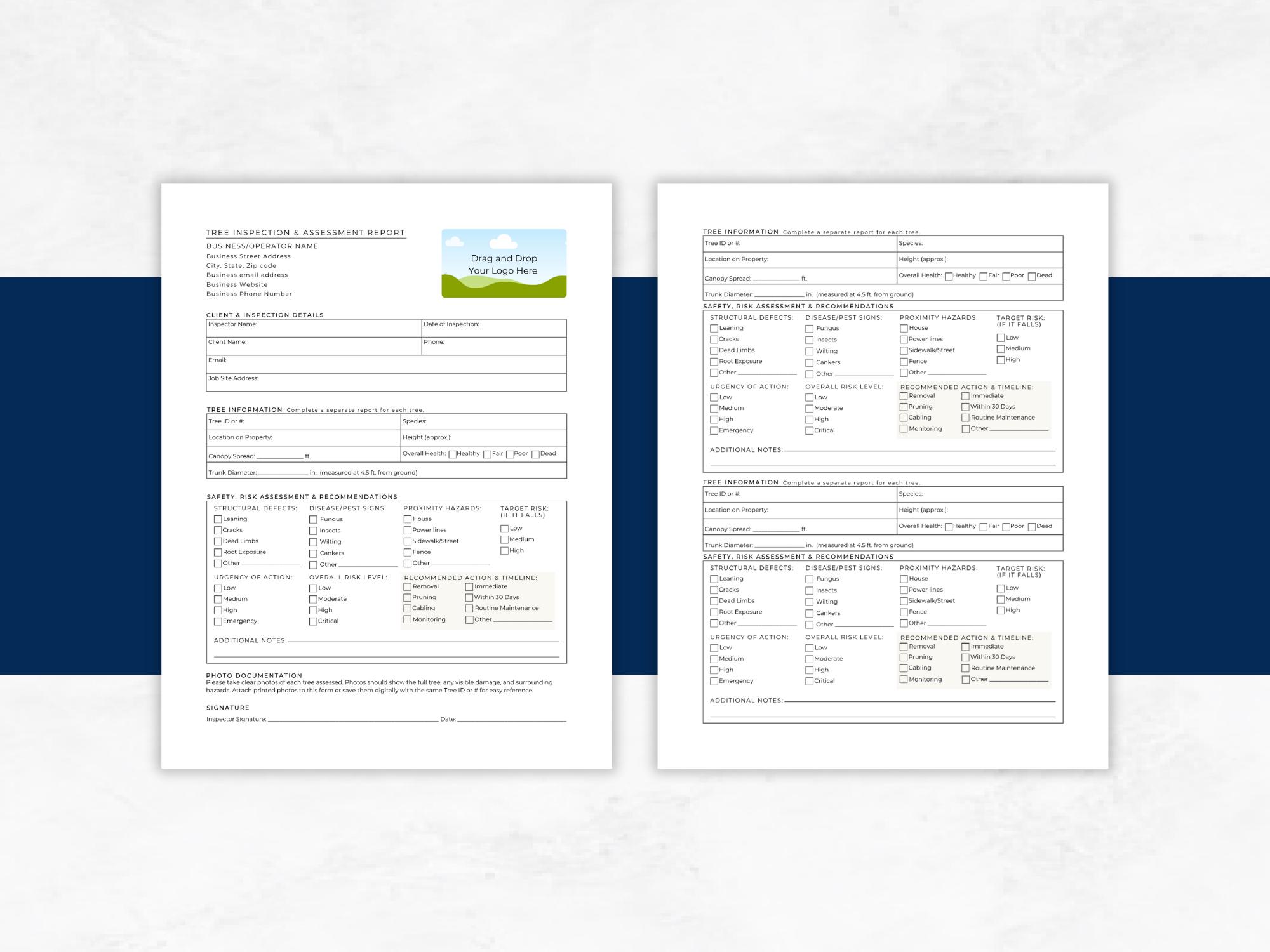 Tree Inspection Report Format Tree Inspection and Assessment Report, Residential Tree Trimming ...