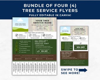 Tree Service Sales Flyer, Flyer Template Tree Removal, Tree Care Poster, Yard Maintenance, Printable Arborist Business Advertisement, TS01