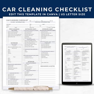 Car Cleaning Checklist, Vehicle Cleaning Prep, Auto Care, Dealership Car Detailing Guide, Vehicle Interior Cleaning, Body Shop Car Cleaning
