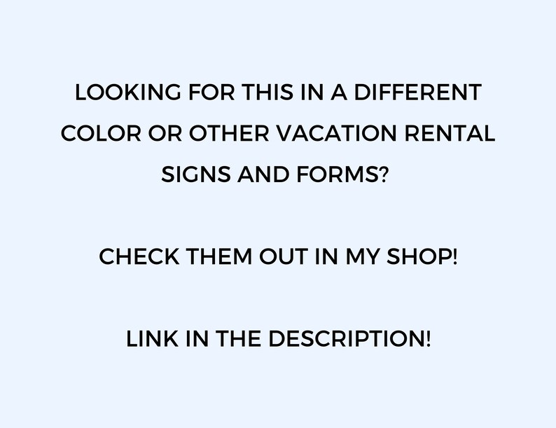 Rvd Sign Printable Airbnb Template, Welcome Sign for VRBO, Vacation Rental ...