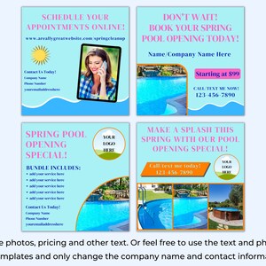 Instagram Post for Swimming Pool Business, Facebook Post for Pool ...