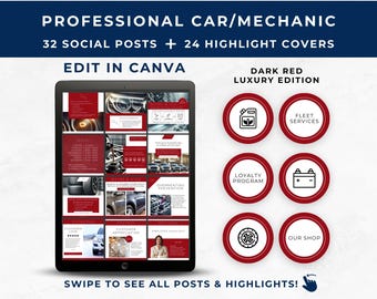 Mechanic Social Media, Instagram Template Mechanic, Car Dealership, Automotive Posts, Vehicle Information, Car Repair Shop, Service Garage