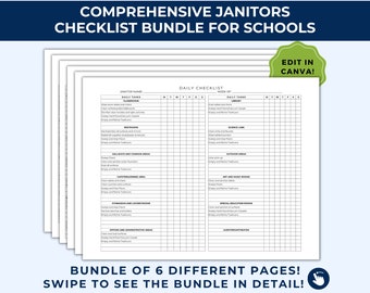 Commercial Cleaning, Cleaning Business Checklist, School Cleaning Checklist, School Cleaner, Janitorial Service, Janitor Checklist, JCB01