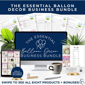 Balloon Decor BUNDLE, Contract, Client Referral Card, Invoice, Estimate, Questionnaire, Balloon Artist, Social Media Posts, Price List, BB01
