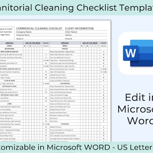 Checklist for Cleaning Service, Janitorial Cleaning Checklist, Janitorial Frequency Chart, Janitors Schedule, Commercial Cleaning Business,