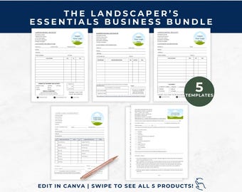 Lawn Maintenance Contract, Lawn Care Agreement, Yard Care Job Invoice, Landscaping Contract, Landscaper Receipt, Grass Mowing Job Estimate