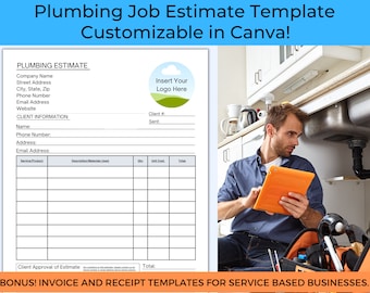 Plumbing Estimate, Plumbing Business Templates, New Home Plumbing Estimate, Plumbing Maintenance, Plumbing Company, Plumbing Service Quotes