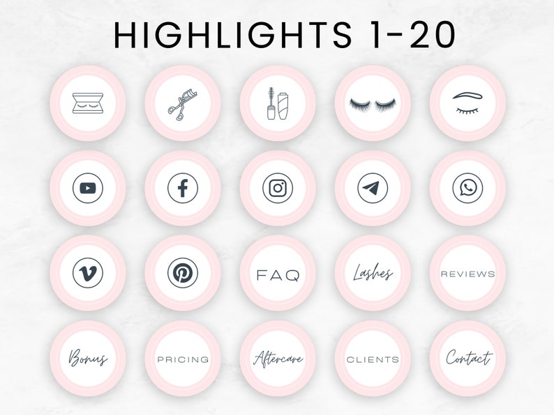 Lash Tech IG, Lash Tech Content, Lash Tech Instagram Highlight Cover ...