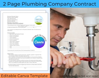 Plumbing Contract, Plumbing Company, Plumber Contract, New Home Plumbing, Plumbing Contract Template, Plumbing Service, Plumbing Maintenance