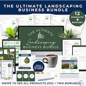 Lawn Maintenance Contract, Landscaping Contract, IG Post, Estimate, Landscaper Service Agreement, Yard Care Invoice, Business Cards, Receipt