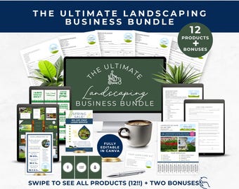 Lawn Maintenance Contract, Landscaping Contract, IG Post, Estimate, Landscaper Service Agreement, Yard Care Invoice, Business Cards, Receipt