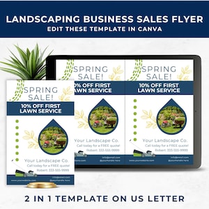 Editable Landscaping Flyer, Landscaper Service Advertisement, Lawn Care Flyer Template, Lawn Maintenance Sales Flyer, Yard Work Mailer, LC01