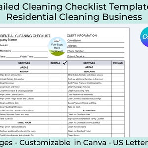 Cleaning Checklist, Cleaning Frequency Chart, Cleaning Schedule, Residential Cleaning Business, Cleaning Chart, Detailed Cleaning Checklist