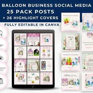 Balloon Decor Social Media Post, Instagram, Facebook, Social Media Content, Balloon Decor Stylist, Balloon Artist, Balloon Business, BB01
