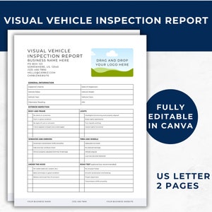 Visual Vehicle Inspection Report, Automobile Examination Summary, Car Inspection Overview, Pick Up Truck Assessment, Service Department Form