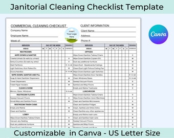 Checklist for Cleaning Service, Janitorial Cleaning Checklist, Frequency Chart, Janitor Schedule, Commercial Cleaning Business, Cleaning