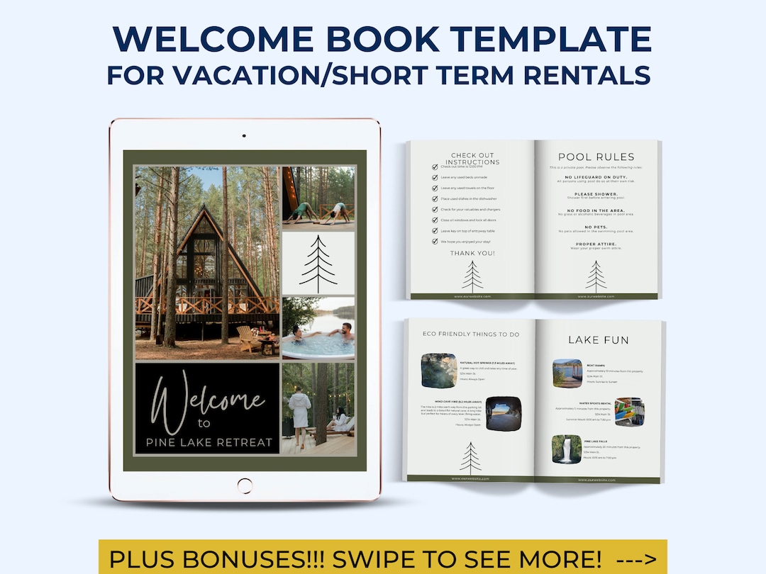 Airbnb Guidebook, VRBO, Guide Book, Vacation Rental, Welcome Book ...