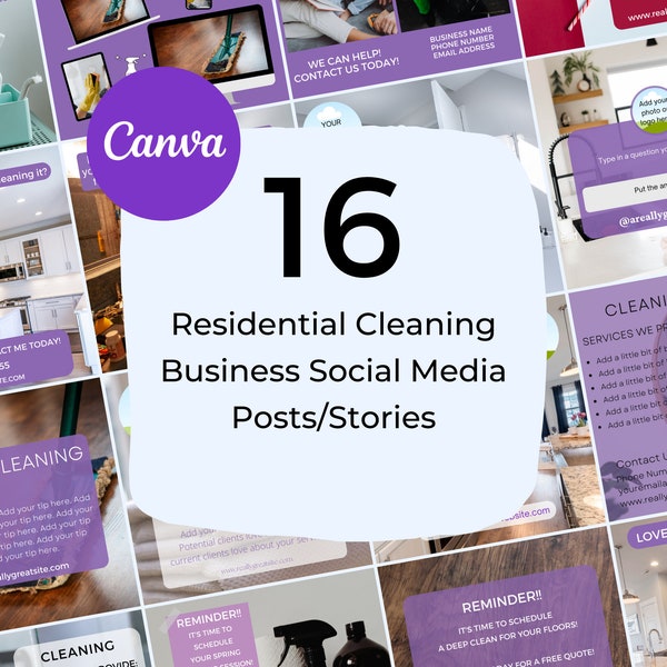Residential Cleaning Instagram Post, Cleaning Business Facebook Post, House Cleaning Business, Cleaning Service Post, Social Media Templates