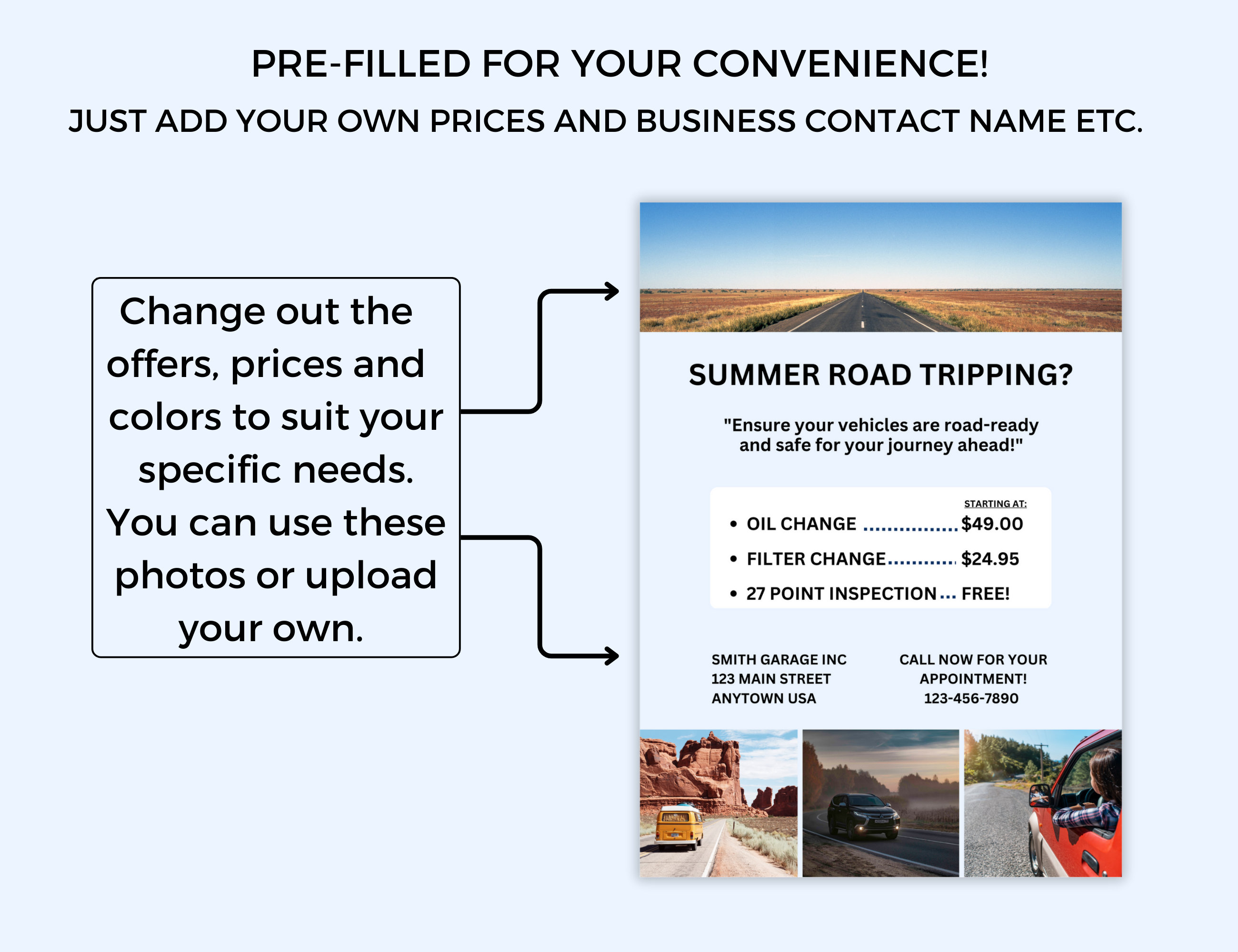 Oil Change Flyer, Auto Mechanic, Summer Promo Flyer, Car Maintenance ...