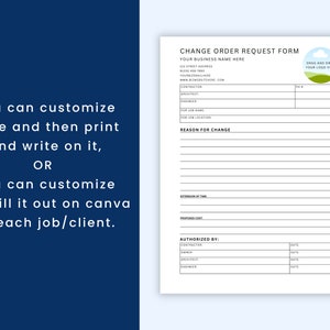 Change Order Request Form Template, Contractor, Construction, Builder ...