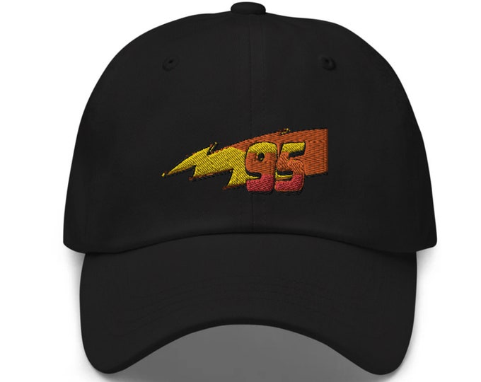 Featured listing image: Lightning McQueen Embroidered Hat - "Dad Hat" Style - Over 30 Colors - Theme Park Hat