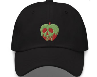Snow White "Poison Apple" Embroidered Hat - "Dad Hat" Style - Over 30 Colors - Theme Park Hat - 7 Dwarves - Evil Queen - Free Shipping
