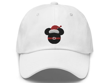 Mickey Santa Embroidered Hat - "Dad Hat" Style - 6 Colors - Theme Park Hat - Mickey Christmas