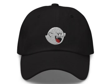 Boo Embroidered Hat - "Dad Hat" Style - 6 Colors - Video Game Hat - Retro Game Hat