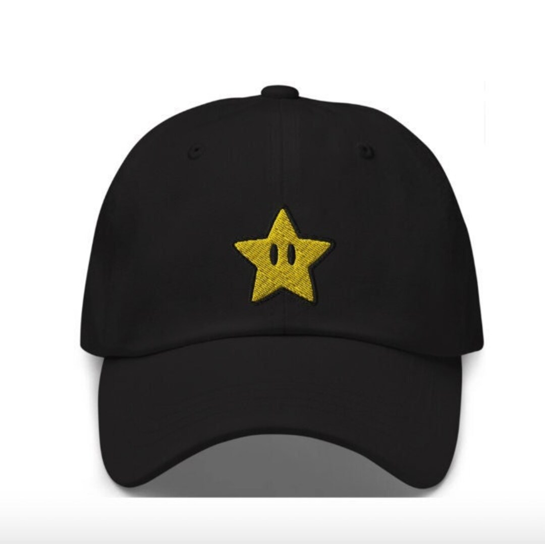 Star Embroidered Hat - "Dad Hat" Style - 6 Colors - Video Game Hat - Retro Game Hat