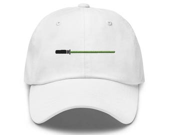 Green Lightsaber Embroidered Hat - "Dad Hat" Style - Over 30 Colors - Theme Park Hat - Galaxy's Edge - Mandalorian