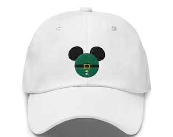 Mickey Green Santa Suit Embroidered Hat - "Dad Hat" Style - 6 Colors - Theme Park Hat - Mickey Christmas