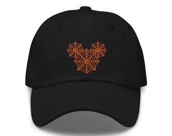 Mickey Spiderweb Embroidered Hat - "Dad Hat" Style - Over 30 Colors - Theme Park Hat - Boo Bash Hat - Not So Scary Halloween
