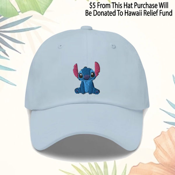 MAUI FIRE DONATION... 5 dollars de chaque achat de ce chapeau seront envoyés à une organisation de secours contre les incendies d'Hawaï - Stich Hat