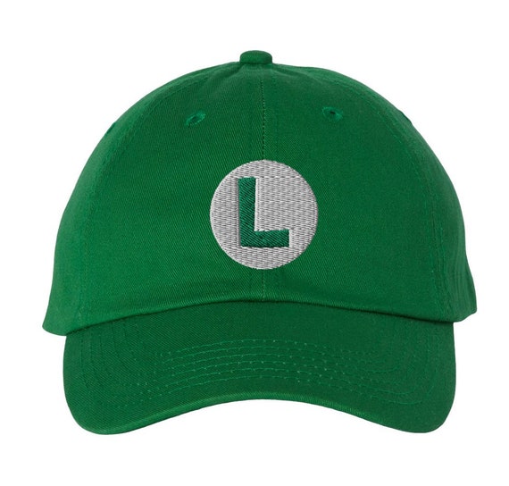 Luigi Symbol Embroidered Hat dad Hat Style 6 Colors Video Game Hat