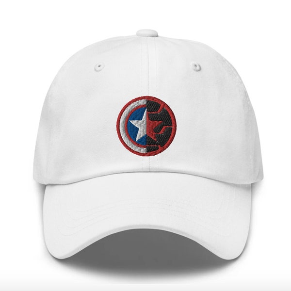 Captain America + Winter Solider COMBO Symbol Embroidered Hat - "Dad Hat" Style -Over 30 Colors-Avengers Hat-Steve Rogers-James Bucky Barnes