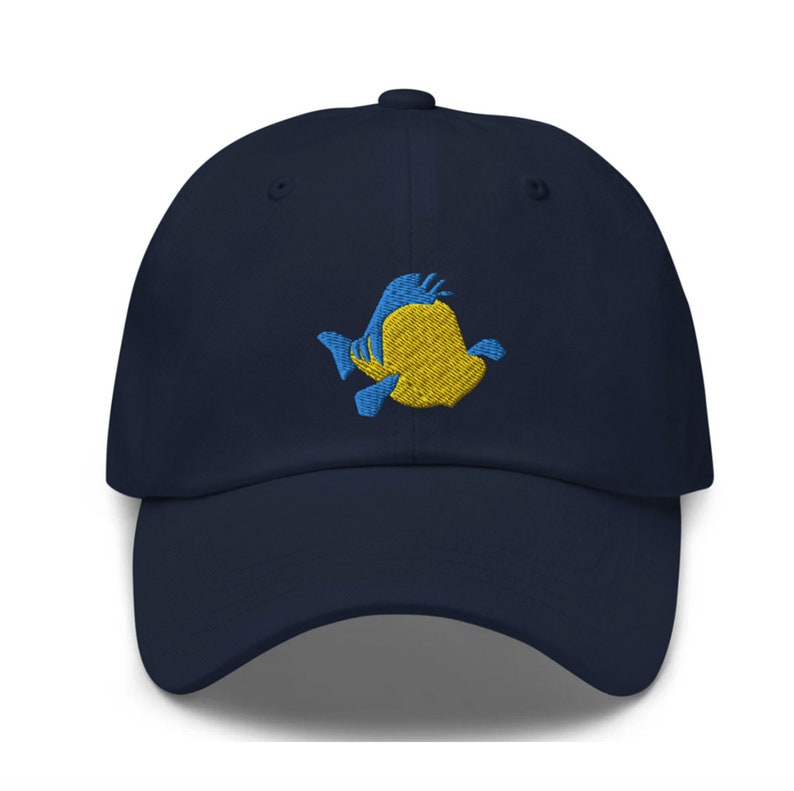 Little Mermaid flounder Embroidered Hat Etsy