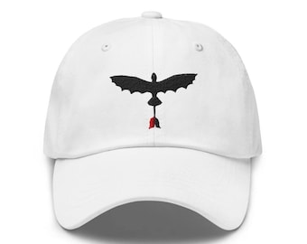 Black Dragon - Embroidered Hat - "Dad Hat" Style - Over 30 Colors - Theme Park Hat