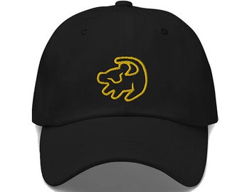 Simba "Rafiki Art" Embroidered Hat - "Dad Hat" Style - Over 30 Colors - Theme Park Hat - Lion King Hat - Women's Magical Gift